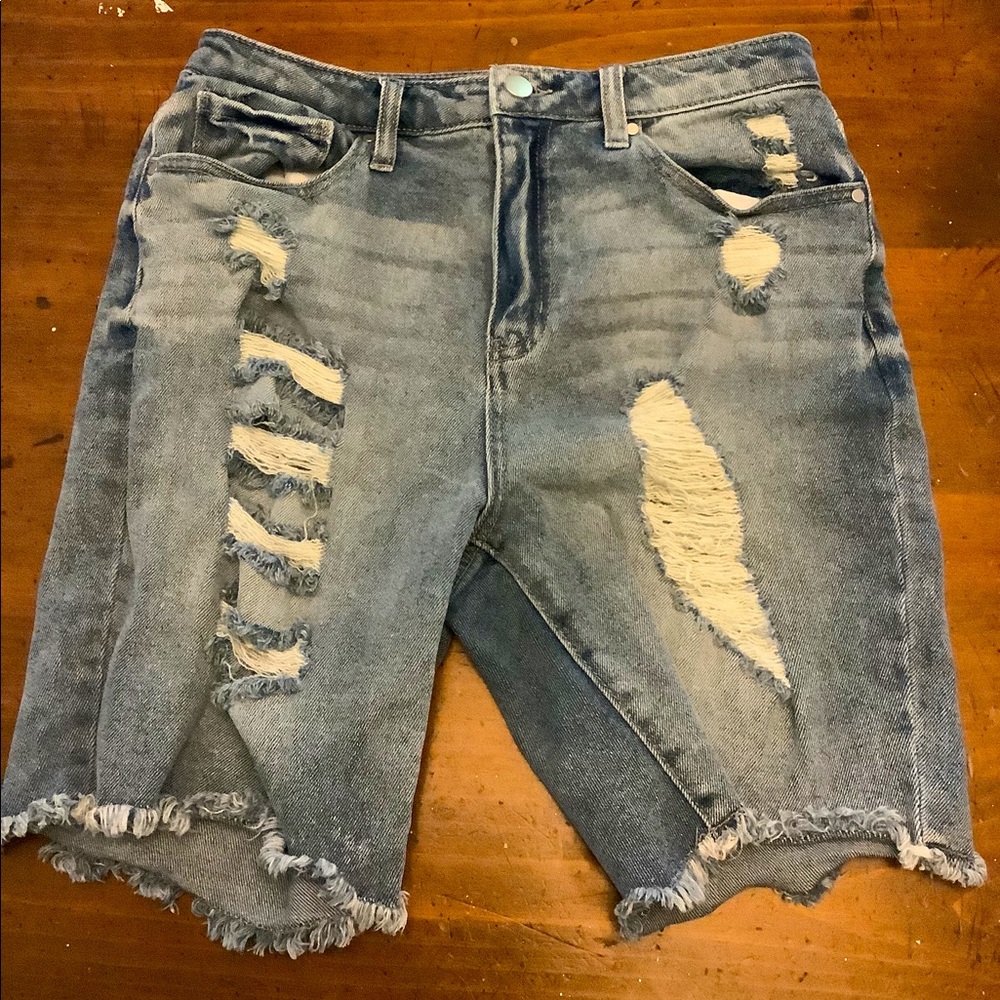 Wonderly ripped blue Jean shorts —Never worn before.